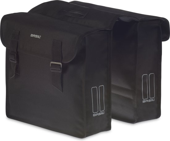 Basil Mara Dubbele Fietstas – 26 Liter Zwart