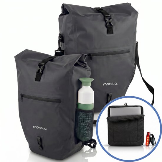 Morelia® 2-in-1 Fietstas met Laptoptas Zwart