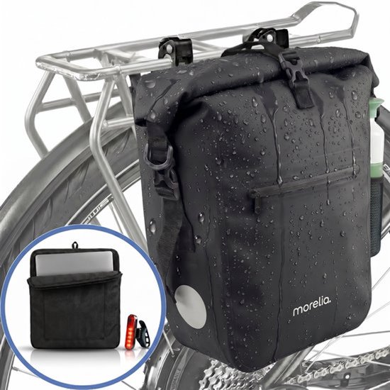 Morelia Fietstas 3-in-1 Laptoptas Zwart